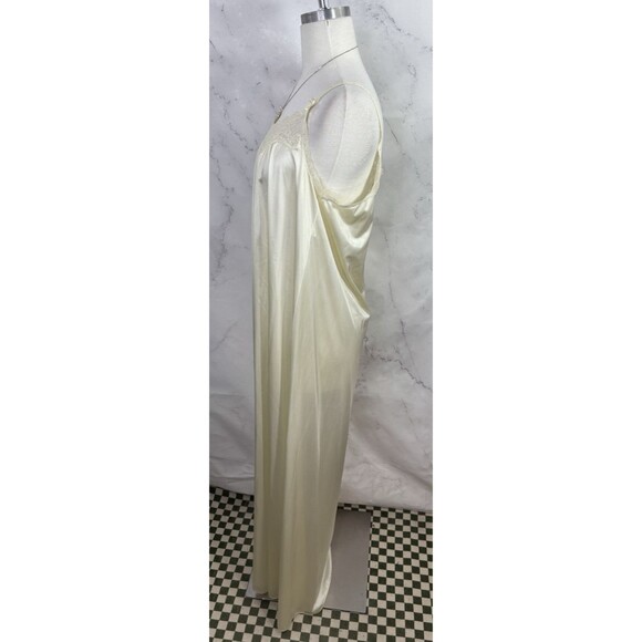 VTG 60s Romantic Nightgown Dress sz S Cream Nylon Lace Floral Lingerie Ethereal - Picture 16 of 16